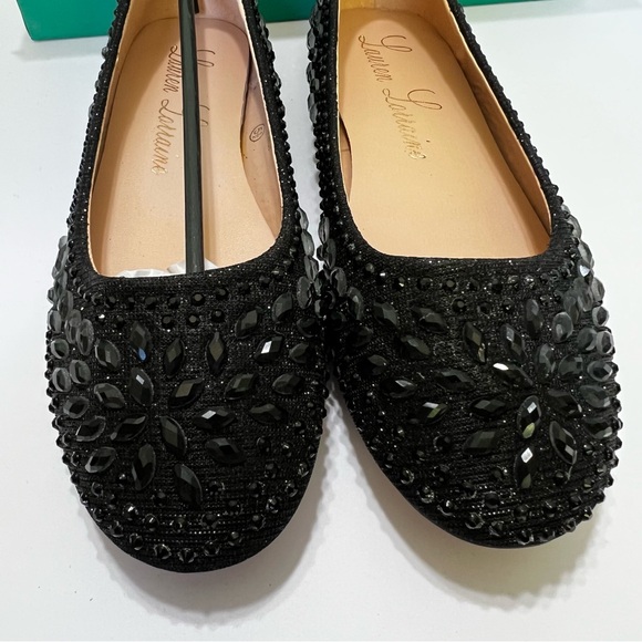 NEW! Womens‎ Lauren Lorraine Becky Black Jeweled Slip on Ballet Flats Size 5.5 main image 10